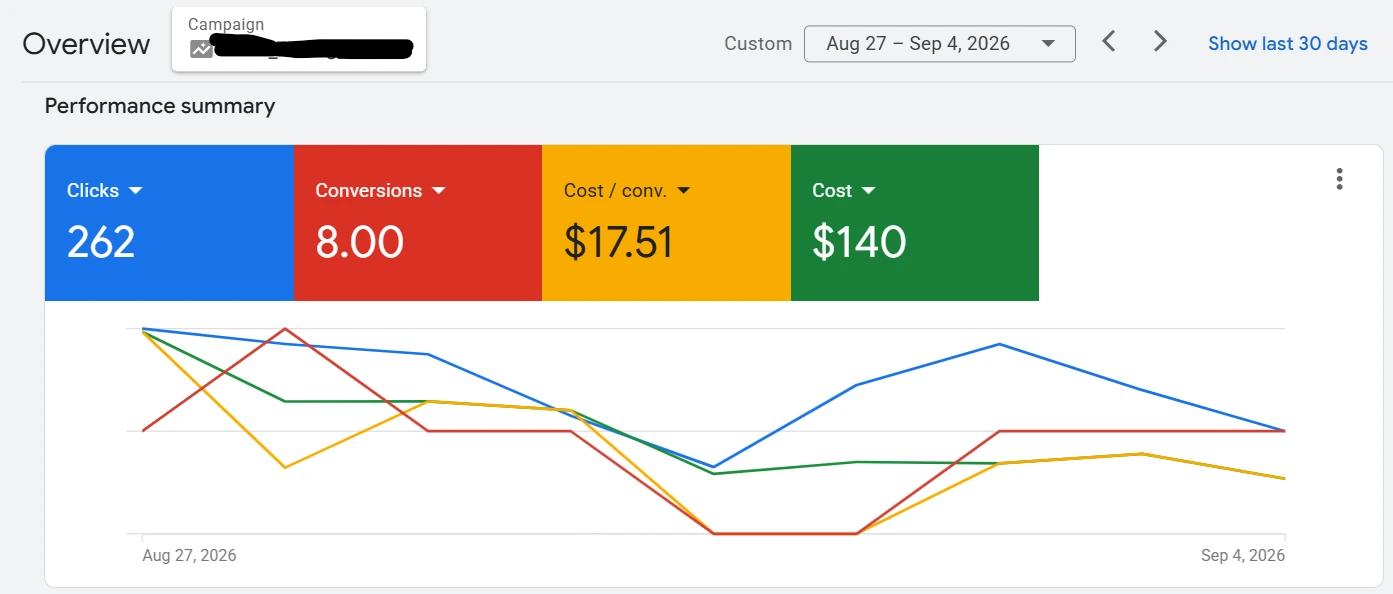 Dental campaign / New York performance overview