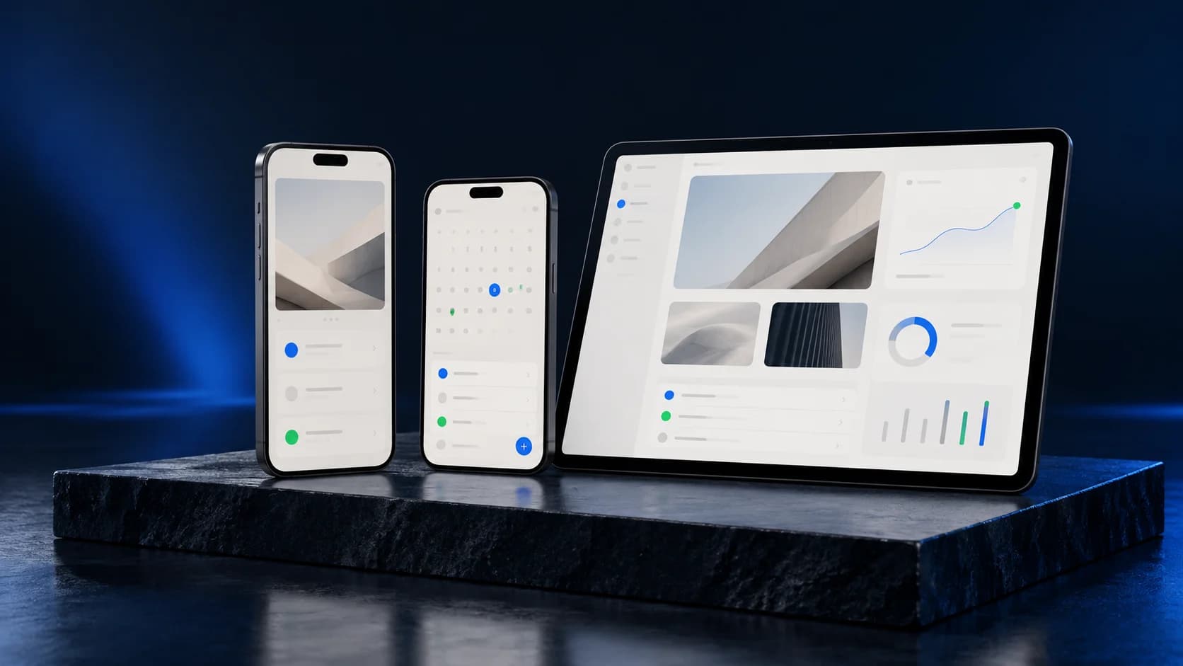 Generated mobile and tablet product interface concept